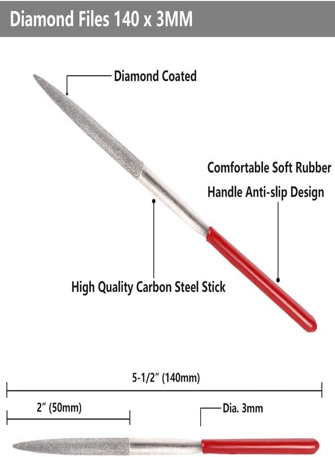 3DINNOVATIONS 10Pcs Mini 140 * 3mm Needle File Set Tools Diamond Round Files for 3D printed models,Fine Metal Sanding, Sanding, Jewelers, Hobby, Wood, Saw, Miniature, Jewelry, Plastic - Image 4